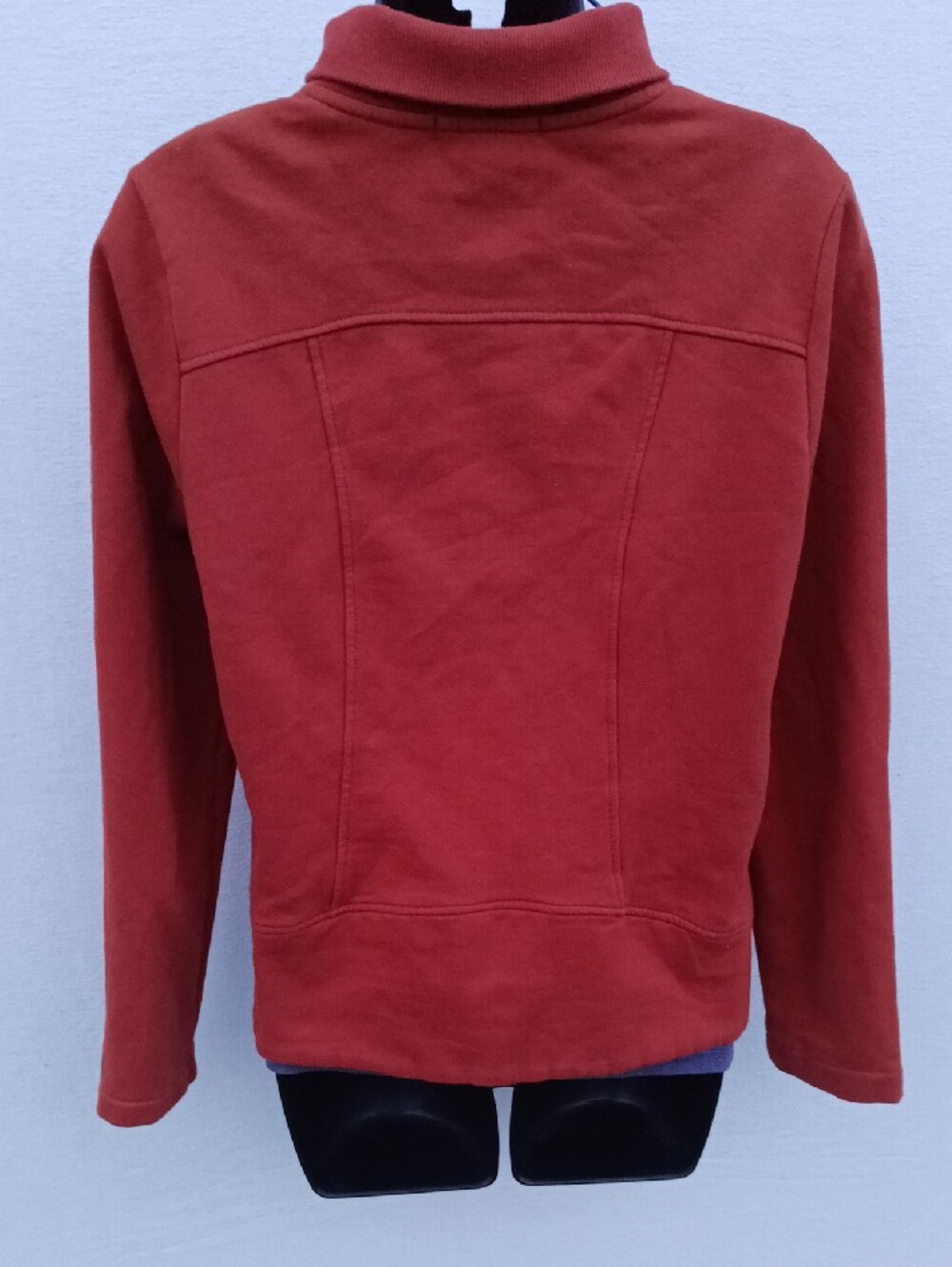 Women's Rust Red Zip-Front Jacket - Picture 10 of 11